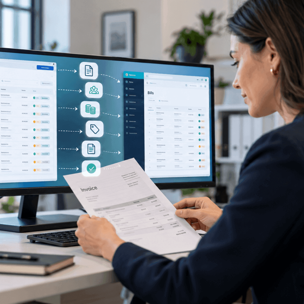 Dashboard displaying essential AP data synced with accounting software for streamlined financial management