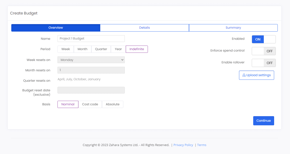 creating a project budget