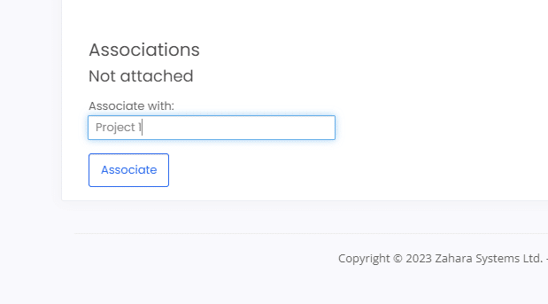 associating the project