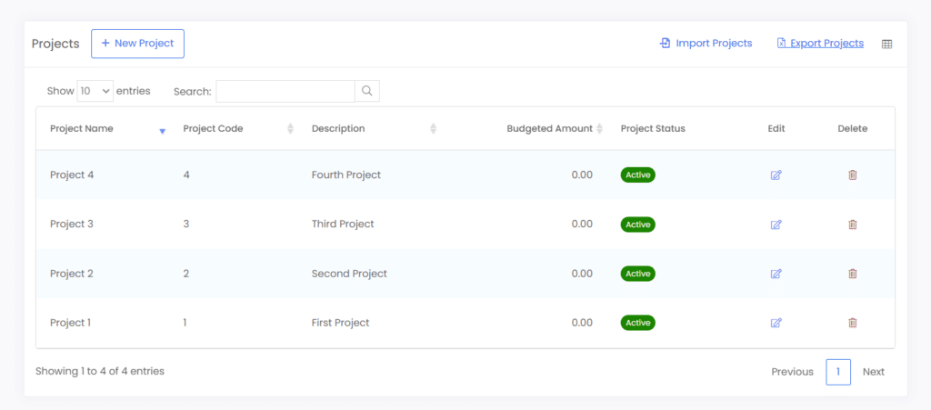 Project export