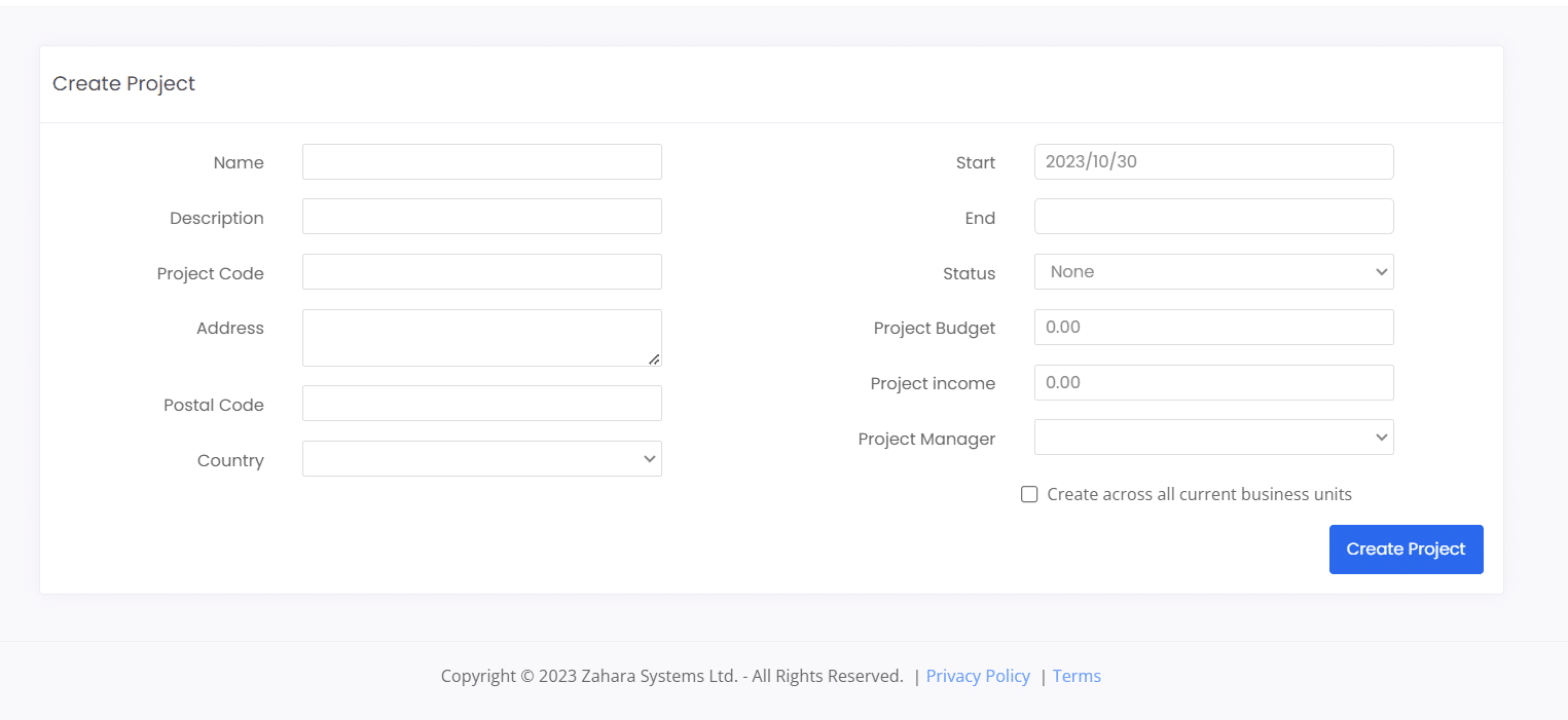 creating a project