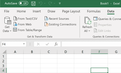 Excel screen shot