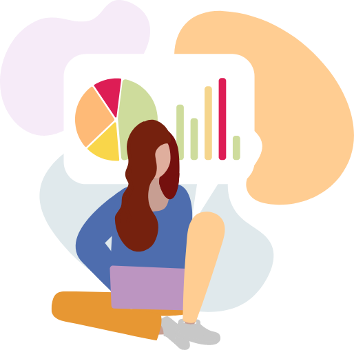 graphs image with girl